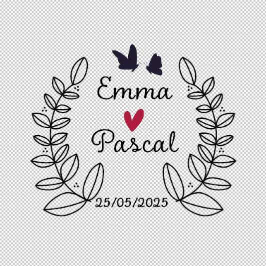 Tatouage éphémère Mariage, Pacs, Union - Tatouages pour les invités EVJG, EVG (Lot de 24)