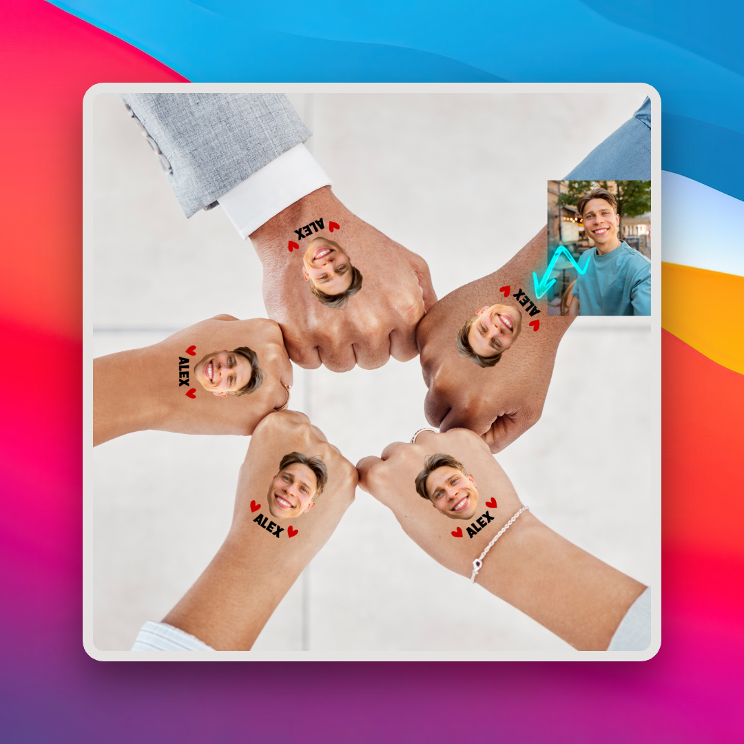 Tatouage Temporaire Personnalisé - Cadeaux de Fête Anniversaires et Jeux EVJF ou Mariage