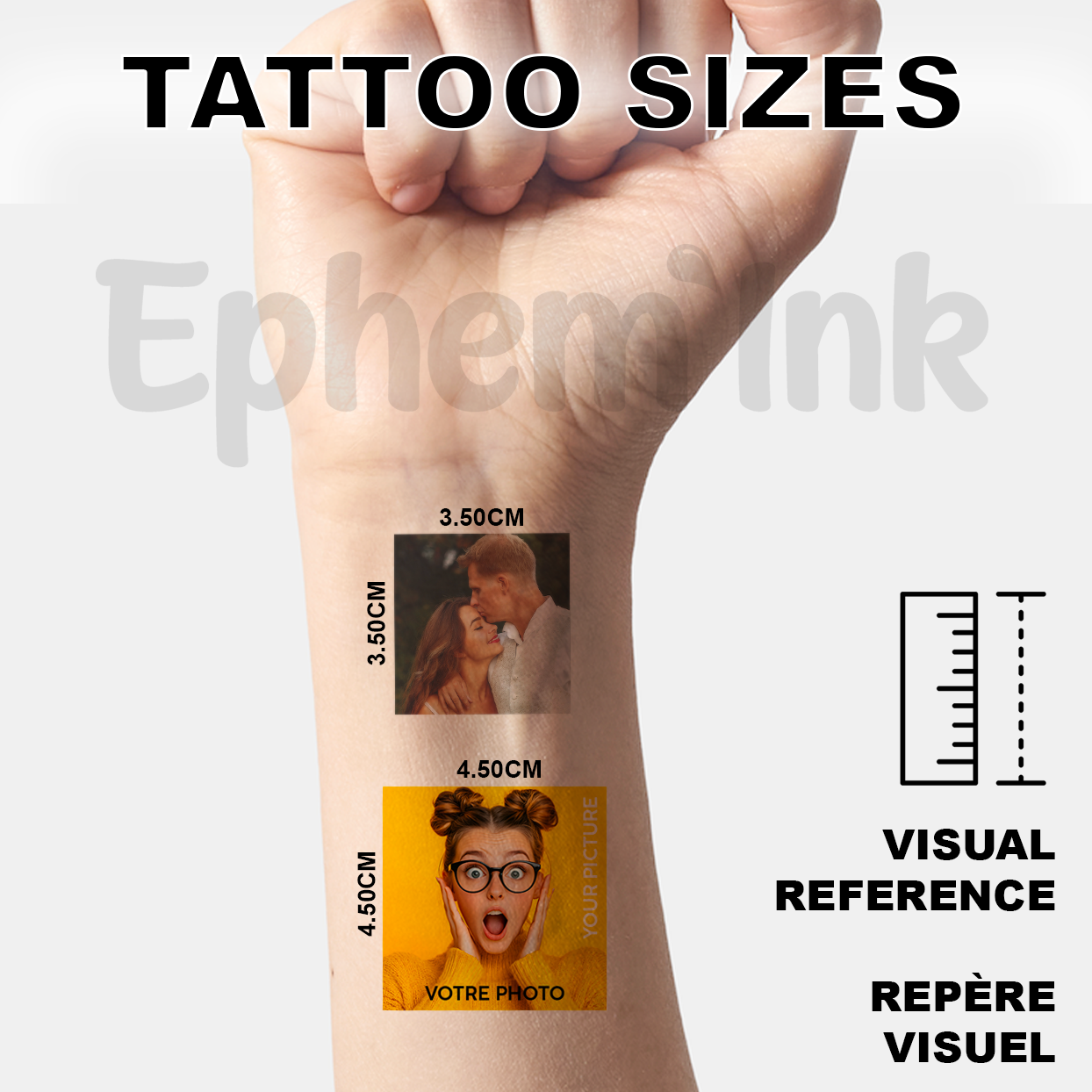 Personalized Birthday Themed Temporary Tattoos (Pack of 24)