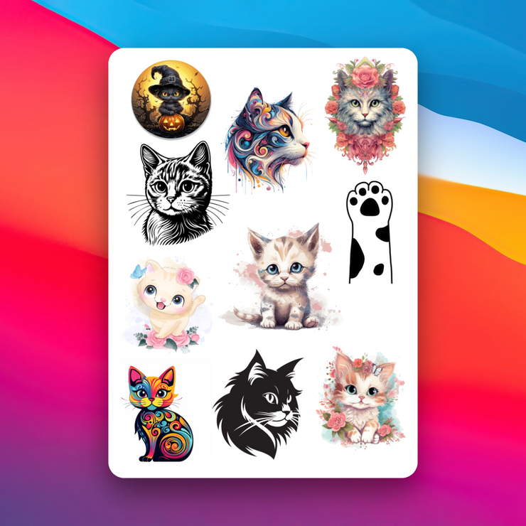 Cat Temporary Tattoos - Temporary Tattoos [A6]