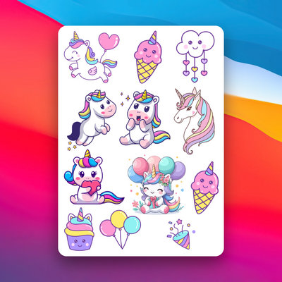 Unicorn Temporary Tattoos - Temporary Tattoos [A6]