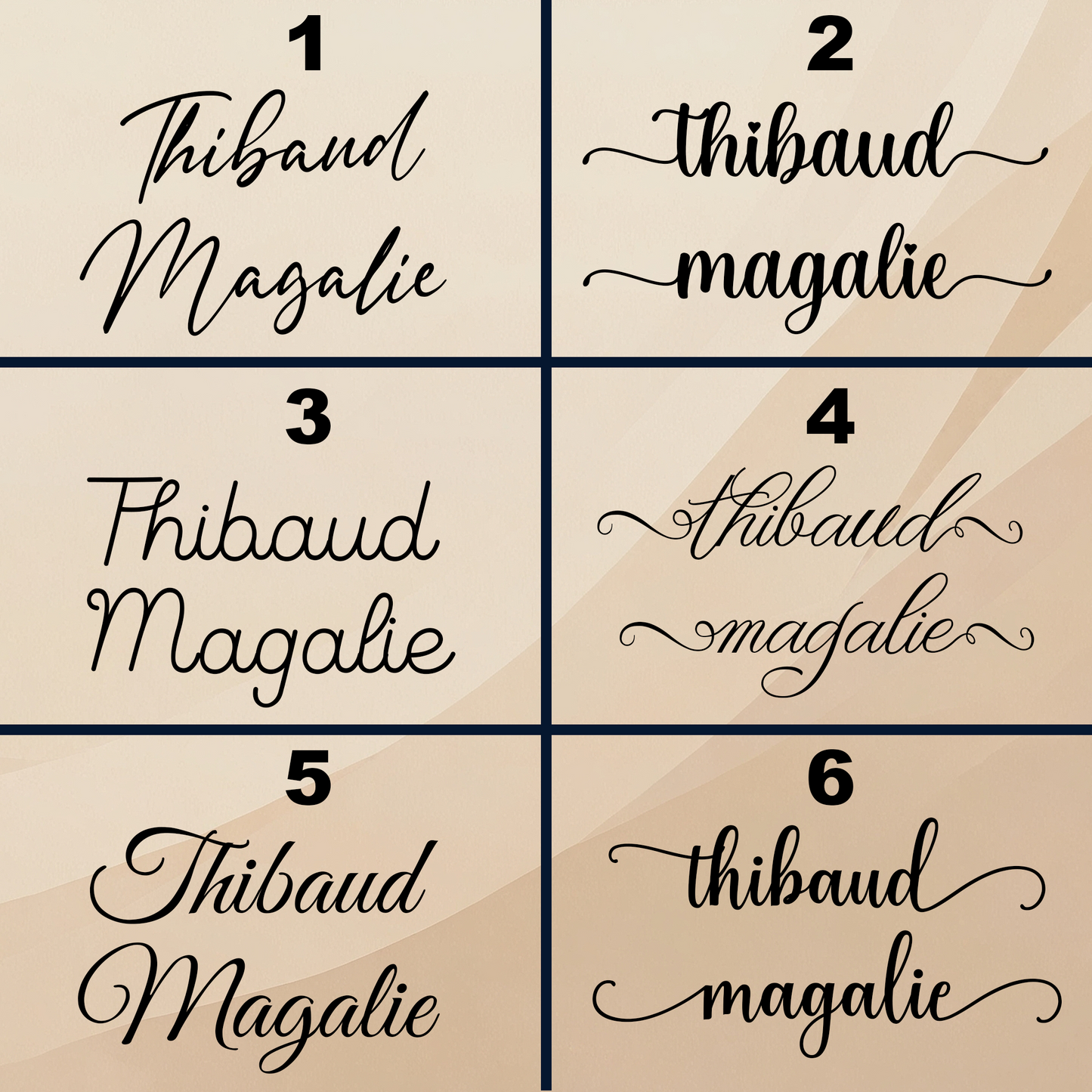 Tatouage Éphémère Texte Personnalisé - Faux Tatouage (Lot de 6)