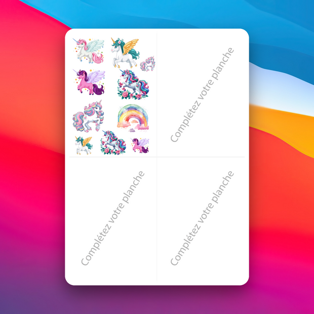 Unicorn Temporary Tattoos 2 - Temporary Tattoos [A6]