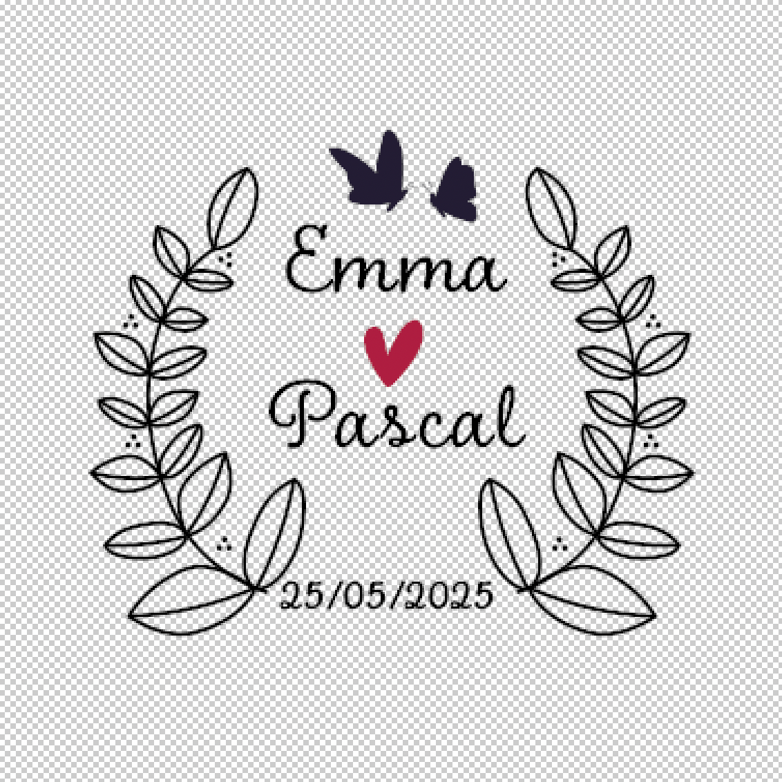 Tatouage éphémère Mariage, Pacs, Union - Tatouages pour les invités EVJG, EVG (Lot de 24)