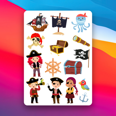 Pirate Temporary Tattoos - Temporary Tattoos [A6]