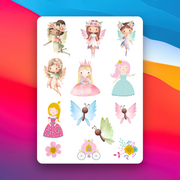 Princess and Fairy Temporary Tattoos - Temporary Tattoos [A6]