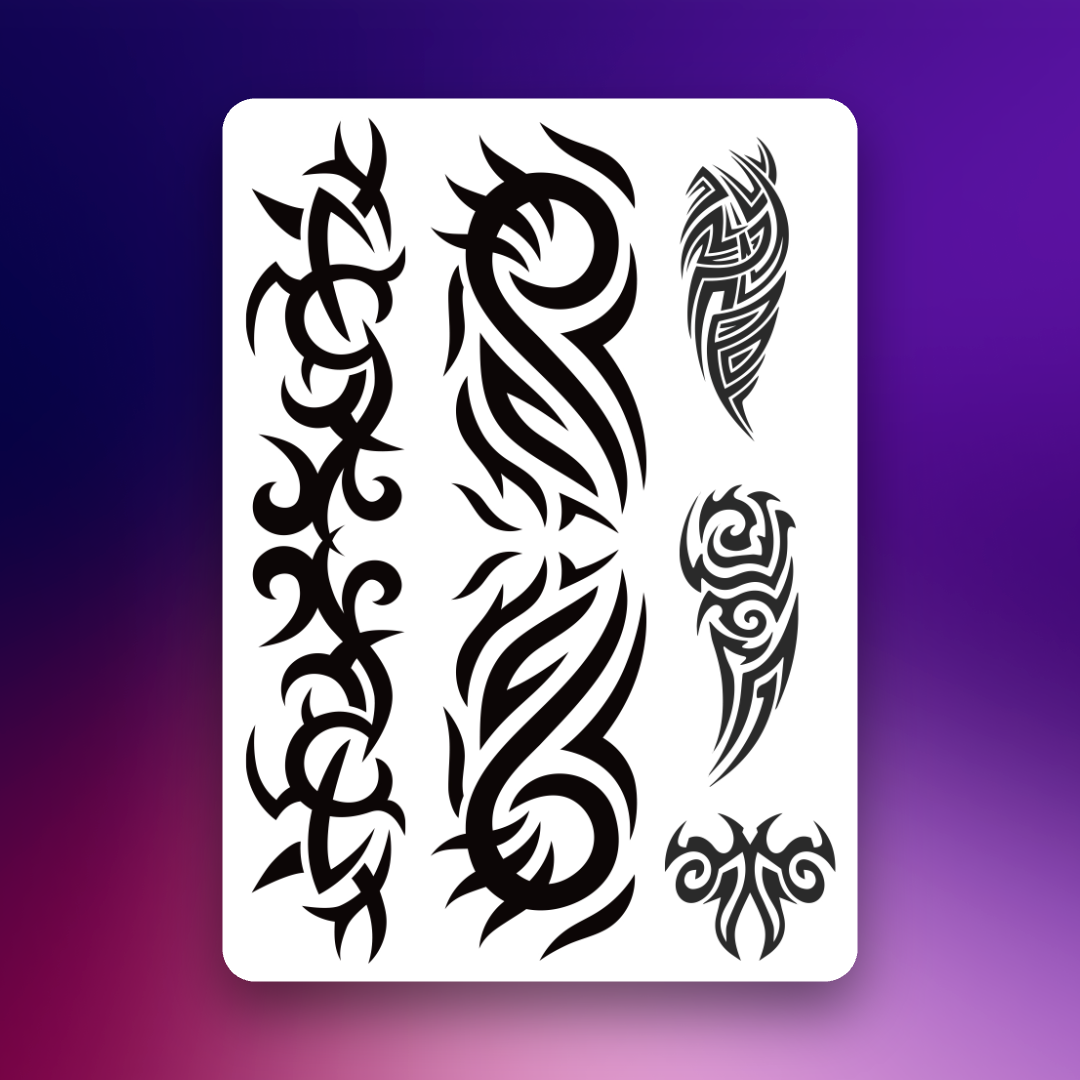 Tribal Temporary Tattoos - Temporary Tattoos [A6]